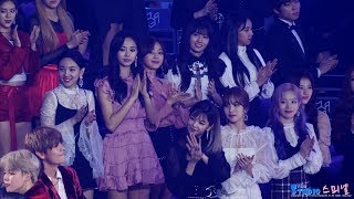 181106 트와이스 TWICE 방탄소년단 BTS 올해의 디지털앨범 & 올해의 가수 수상 리액션 Reaction 직캠 @ 지니뮤직어워드 by Spinel