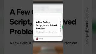 A few cells. A script. A solved problem #googleappscript #developer #automation #shorts
