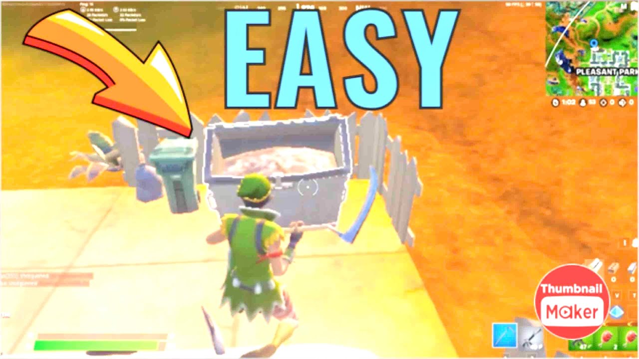 Destroy A Dumpster At Lazy Lake Or Pleasant Park 3/5