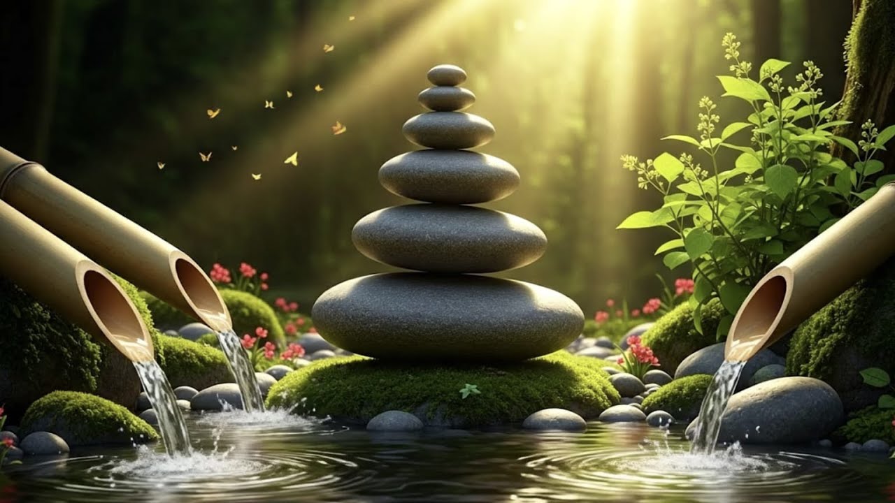 Soothing Piano with Meditation Space || Relaxing Music for Deep Sleep, Yoga, Spa & Emotional Balance