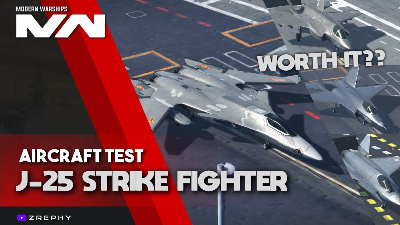 J-25 Strike Fighter Plane | Aircraft Test | Modern Warships - YouTube