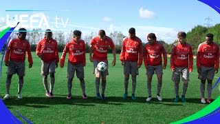 Arsenal take on the skills challenge