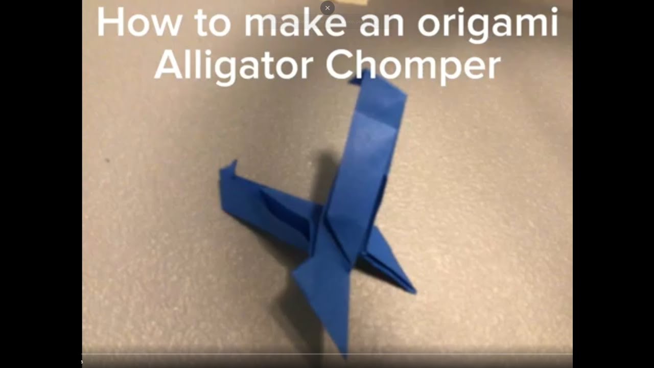 How to make an origami alligator chomper (simple)