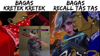 Bagas Kretek FF vs Bagas Tas Tas ML..(Epic Battle😈)