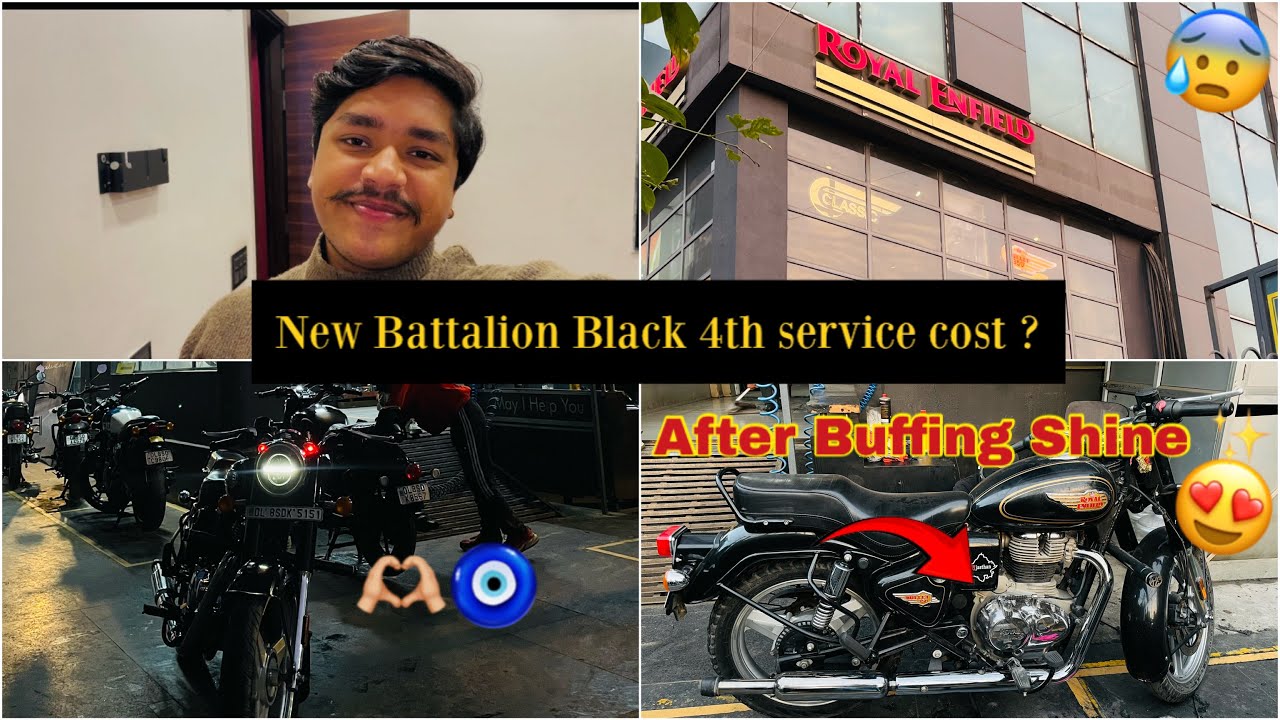 New Bullet 350 Batallion Black 4th Service + Full Body Buffing 😍 Total Cost Shocked 