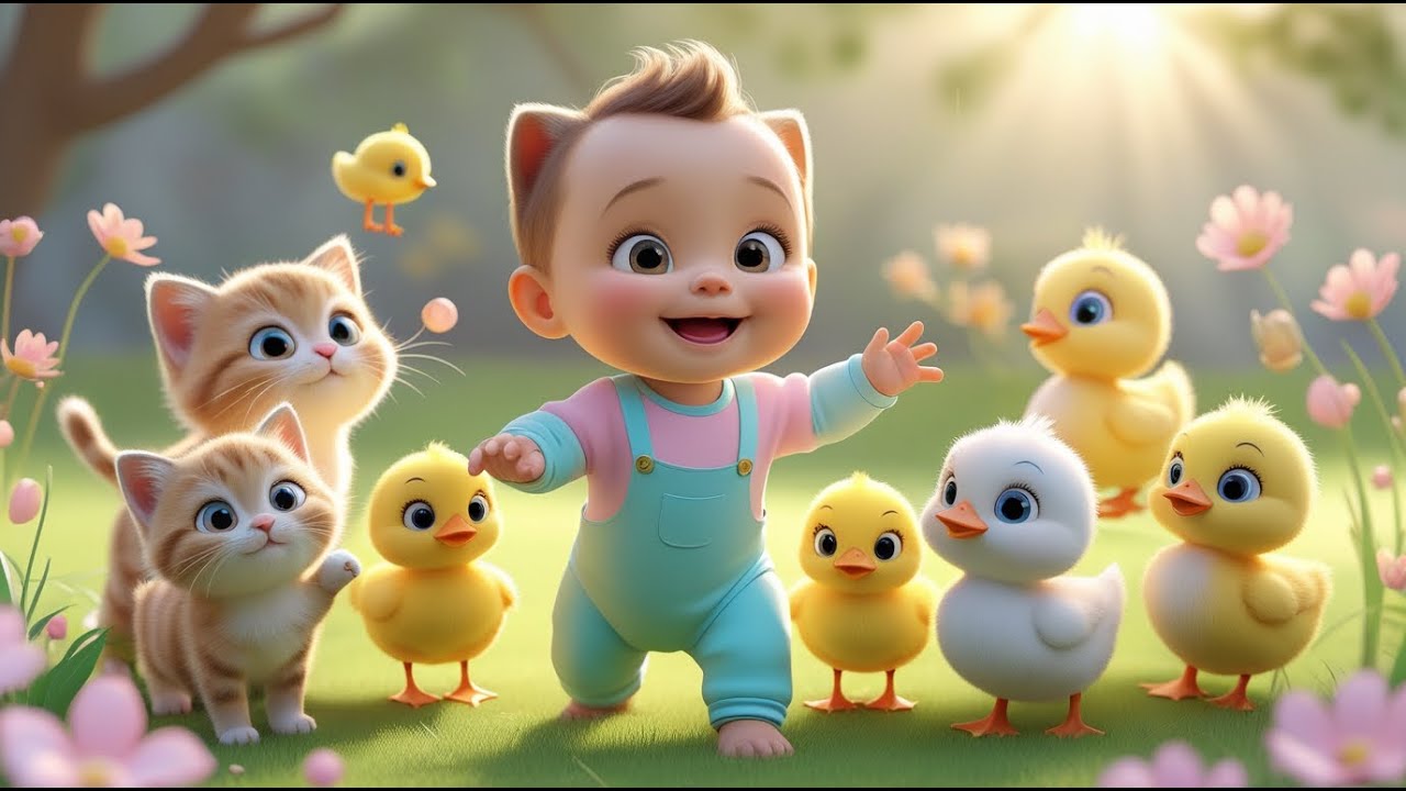 5 Little Ducks, Kittens & Chicks — Farmyard Fun Parade! + More | Kids Rhymes in English