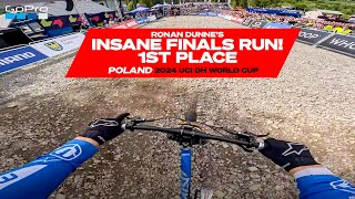 GoPro: The FASTEST Downhill World Cup Run Ever Seen?- 1st Place Ronan Dunne - '24 UCI DH World Cup