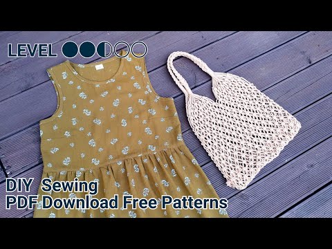 미돌남-(무료패턴 Free Patterns) 민소매 원피스 옷만들기 /  Making clothes Sleeveless Dress for womans / 服作り  ワンピース作成