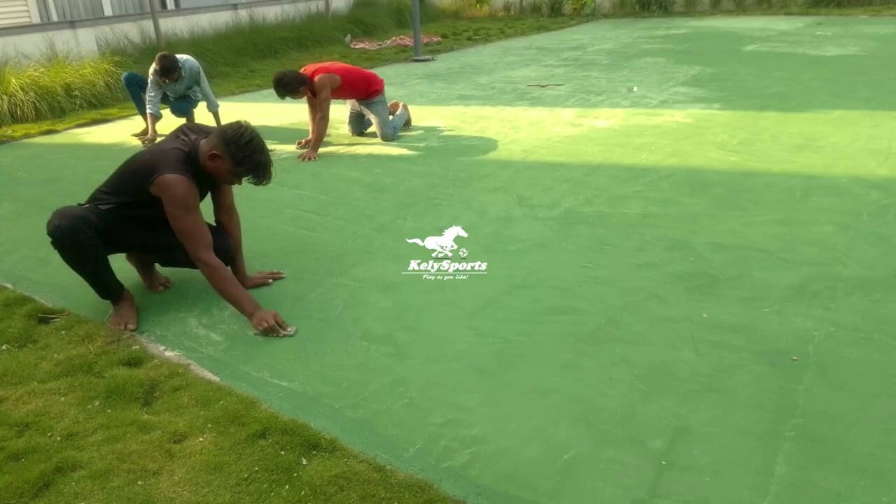 Outdoor Badminton Court Construction at Turkayamjal Hyderabad   Kelysports 