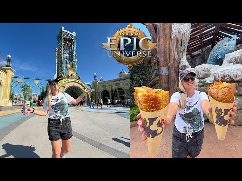 Epic Universe ONE YEAR LATER FULL DAY Open to Close Rides Food Modified Fountain Show MORE