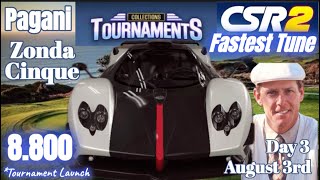 CSR2 Zonda Cinque by Pagani | Collections Tournament Day3 | Fastest Tune & Shift Pattern