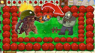 Gatling Torchwood vs Explode-o-nut vs Gargantuar vs Zomboss - Plants vs Zombies Hack