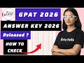 gpat answer key 2026 | graduate pharmacy aptitude test answer key 2026