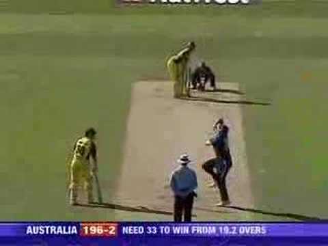 Gilchrist hits Giles for two sixes