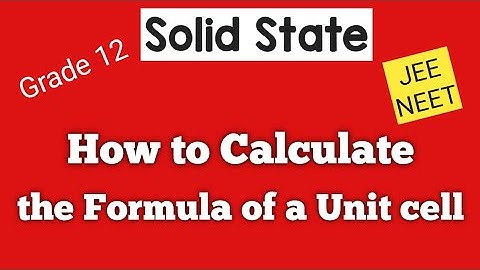 How to calculate the formula of a Unit cell.