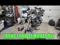TRIUMP EXPLORER HOW TO REMOVE FRONT FORK