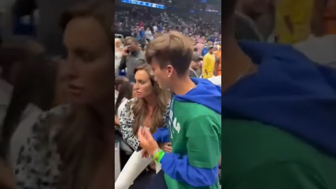 Chris Paul Gets Into It With Mavericks Fan "I'll See You Later" Fan Pushes CP3 Mom