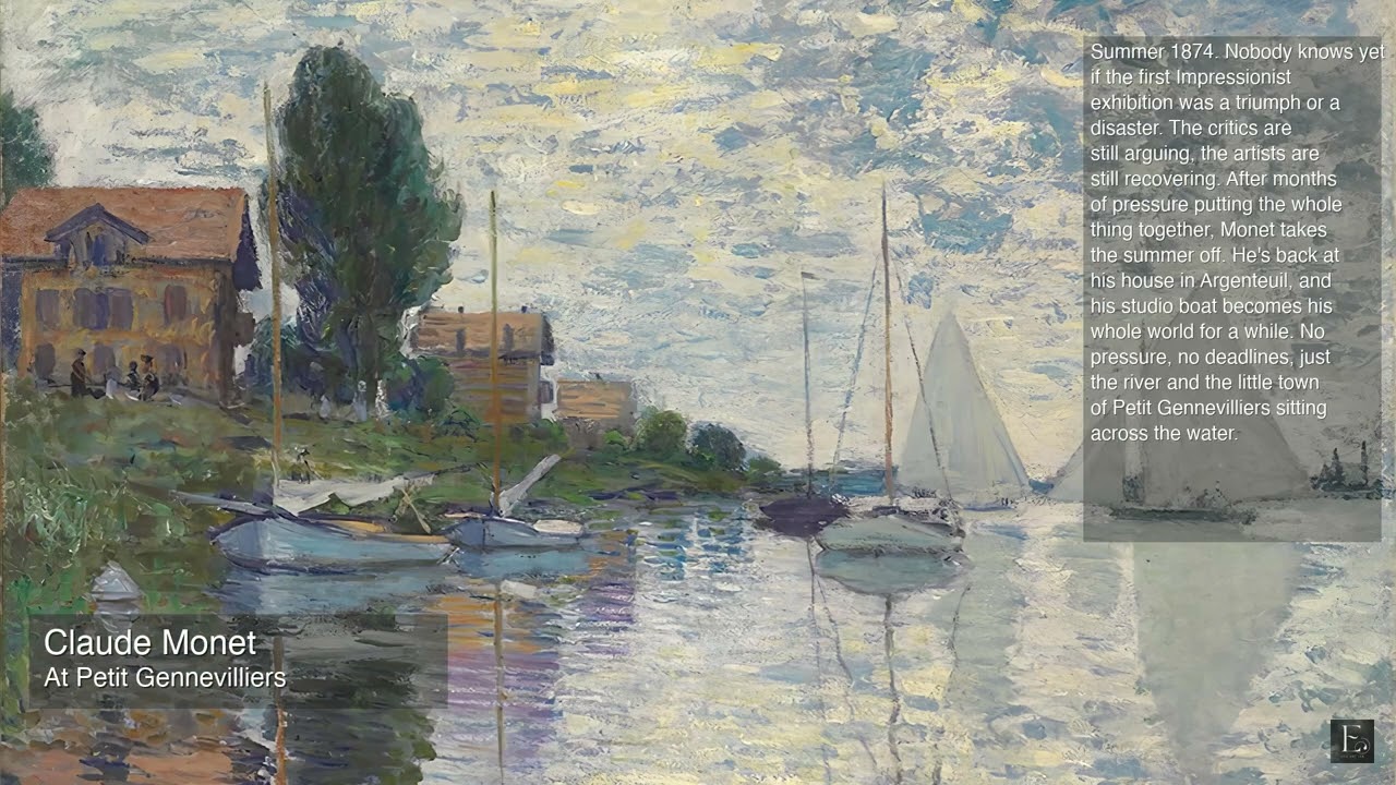 Claude Monet - At Petit Gennevilliers - 2 Hour Screensaver