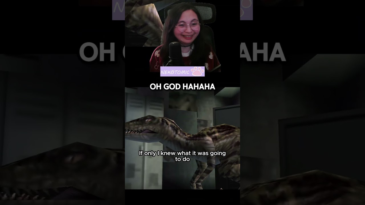 The dinosaur can't follow you in the room