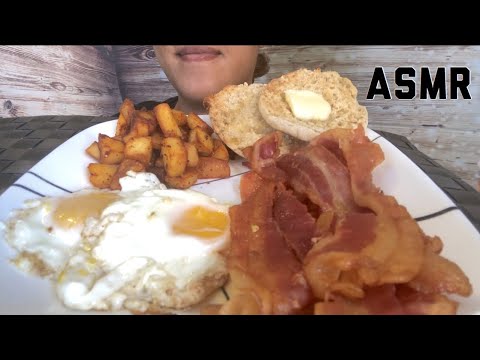 ASMR HOMEMADE AMERICAN BREAKFAST | NO TALKING | EATING WITH MY HANDS
