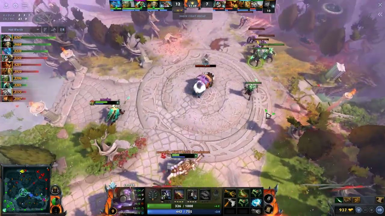 Arteezy - Sniper Safelane | Dota 2 7.32e Gameplay