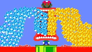 Can Mario Eatting 1.000.000 Rainbow Star and Mushroom Makes Mario Power Up! | 2TB STORY GAME