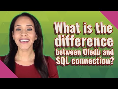 What is the difference between Oledb and SQL connection?