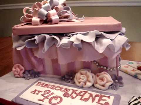 Shoebox Fondant Birthday Cake