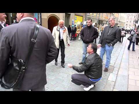 The Three Shell Game, Gambling scam in Stockholm "Gamla Stan" Part 1
