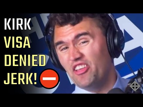 Visa Denied Jerk! Doughheaded Charlie Kirk rails against his beloved Donald Trump's H1B visa plan