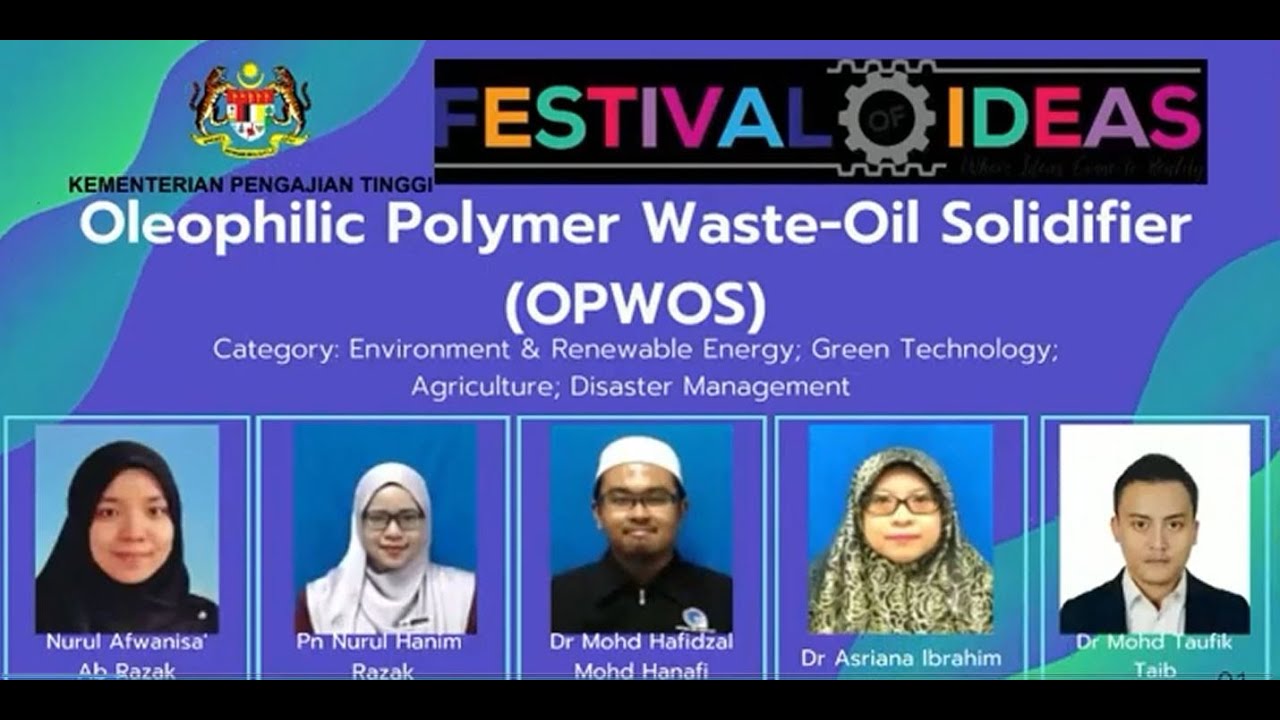 OLEOPHILIC POLYMER WASTE-OIL SOLIDIFIER (OPWOS)