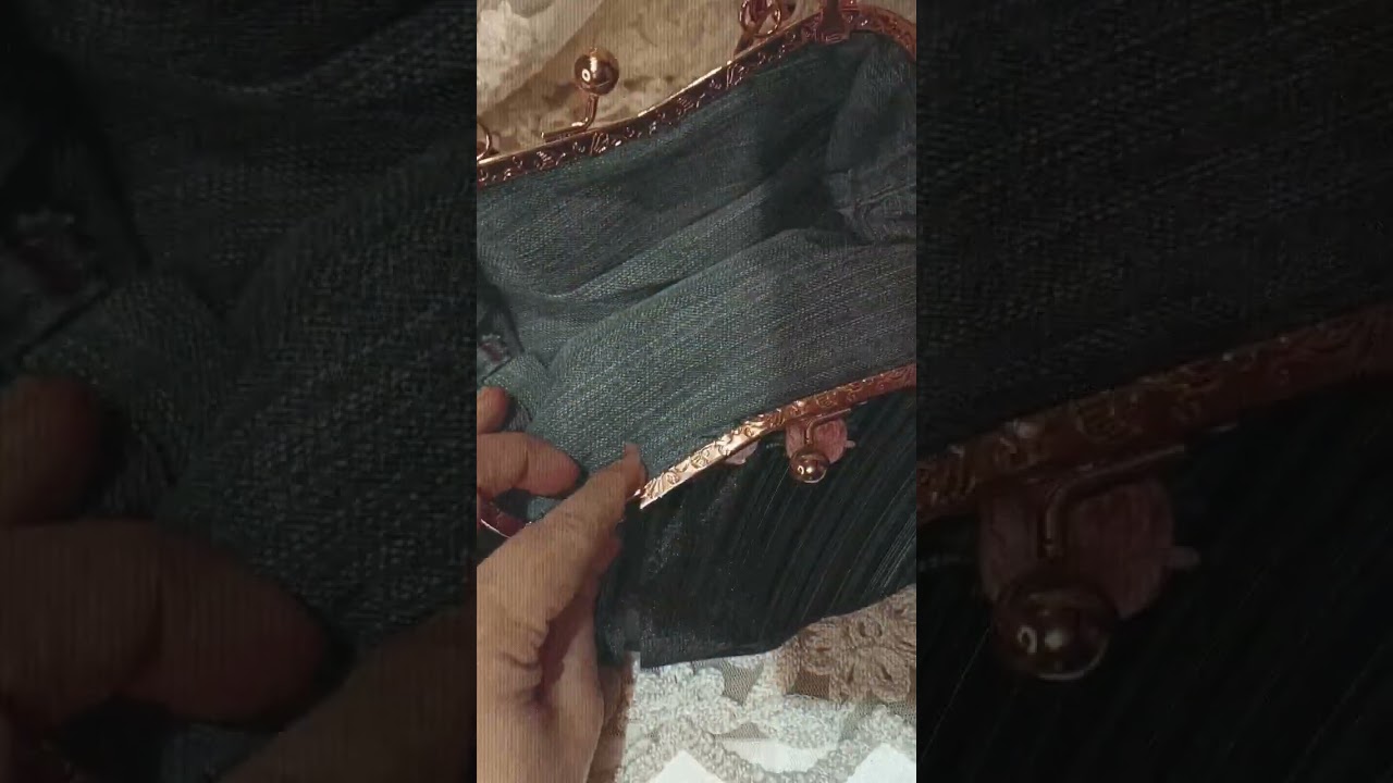 اعادة تدوير حقيبه مع تطريز بسيط 