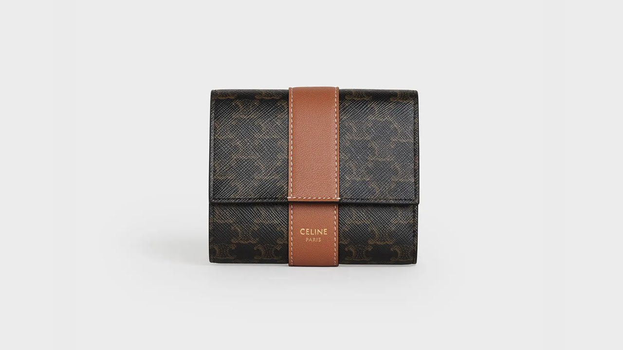 セリーヌ トリオンフキャンバス CELINE SMALL TRIFOLD WALLET IN
