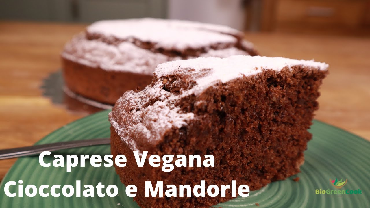 Caprese vegana cioccolato e mandorle