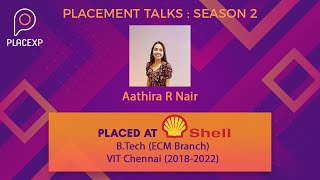 Placed at Shell || Placement talks with Aathira R Nair || S02E08 || VITC || PlaceXP || screenshot 3
