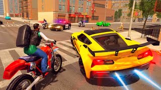 Real Gangster Crime Simulator Vegas City Gangster Moto Bike Chase Android Gameplay screenshot 5