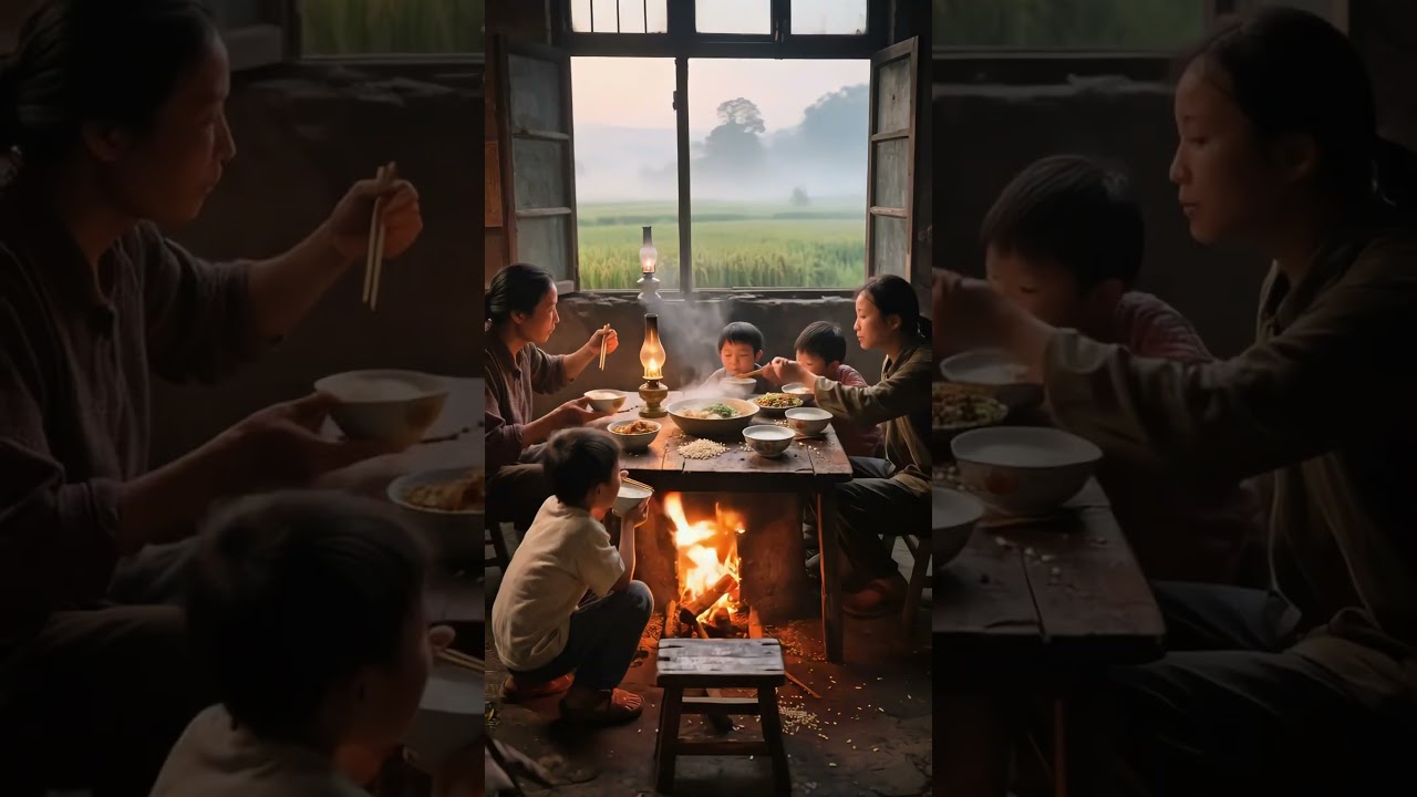 Family Eating Breakfast Together, Starting a Warm Day! ☀️ 
