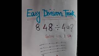 Easy division trick#reels #shorts #tricks #maths #mathstricks #ytshorts #viral #trending #shortsfeed