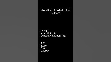 .NET Programming Interview Question #12 | C# MCQ for Practice