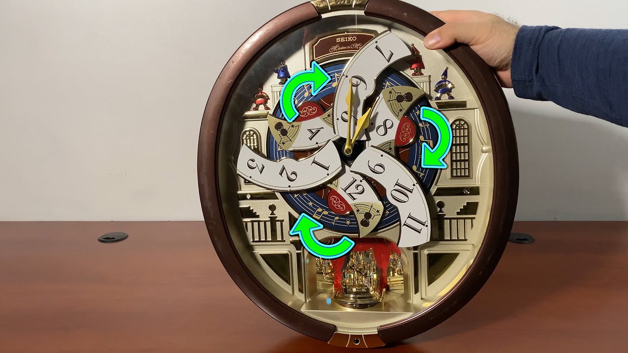 Seiko QXM554BRH Melody in Motion Musical Clock -- Gadgetify - YouTube