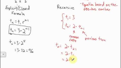 Explicit and Recursive Geometric Sequences