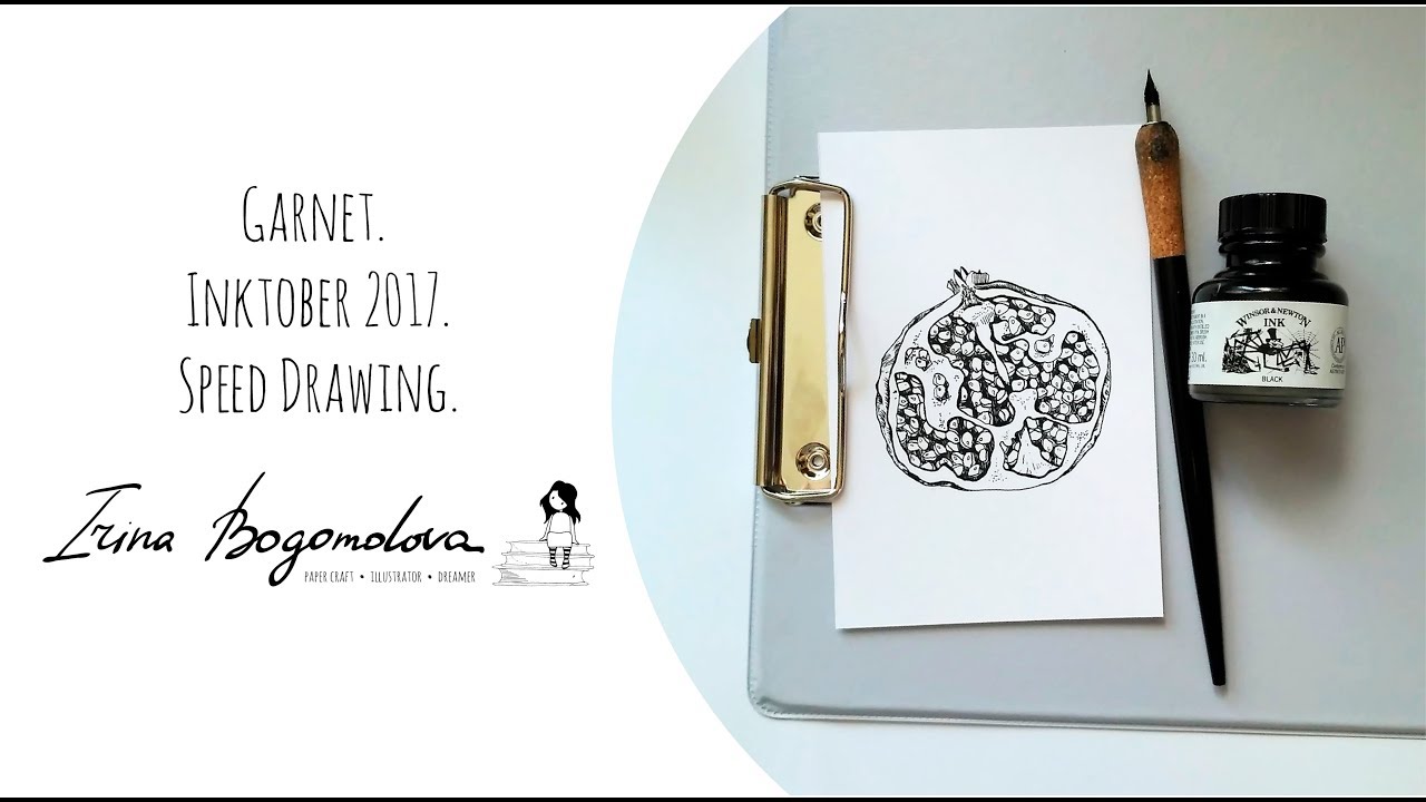 Inktober 2017.Garnet. Speed drawing.