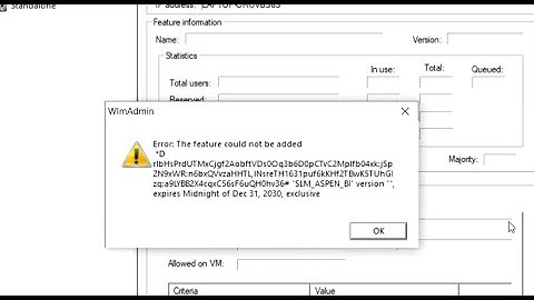 HOW TO FIX "THIS FEATURE COULD NOT BE ADDED" OR "GIVEN LICENSE IS ALREADY ADDED" ERROR IN ASPEN