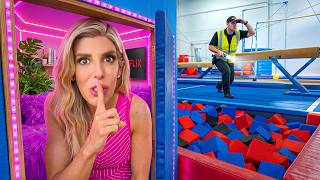 I Built 4 Secret Rooms Inside a Gymnastics Gym