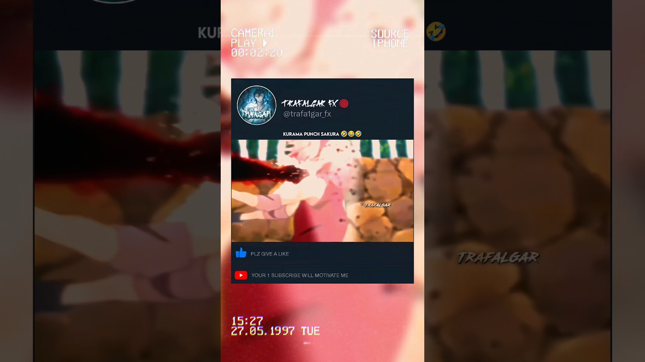 Kurama punches sakura and takes naruto's revenge