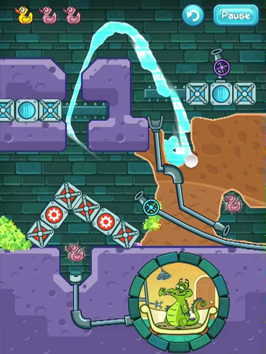Where's my water? level 4-19 Sink or swim Dangerous Slope 3 ducks walkthrough Windows Phone