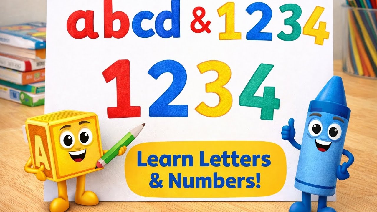 Small Letters and Counting 1 to 4 | Kindergarten Learning - YouTube