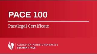 PACE 100 Paralegal Certificate Program