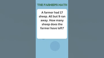 Can You Solve This Riddle? How Many Sheep Are Left?