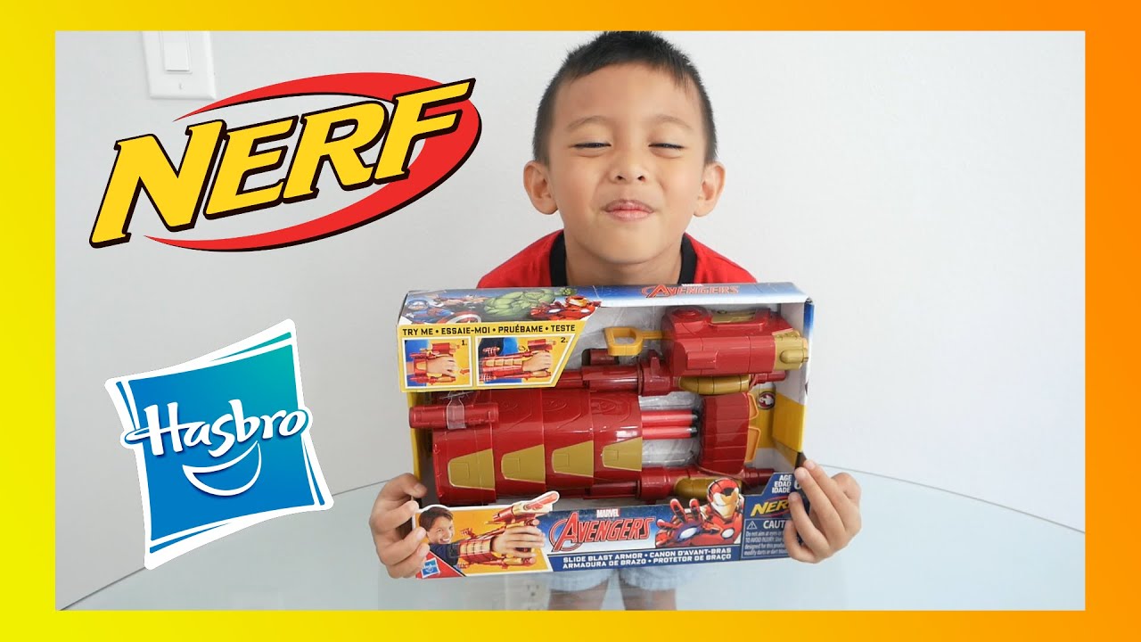 nerf iron man slide blast armor